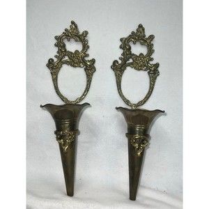 Brass wall vases set of 2 : Liards Ltd